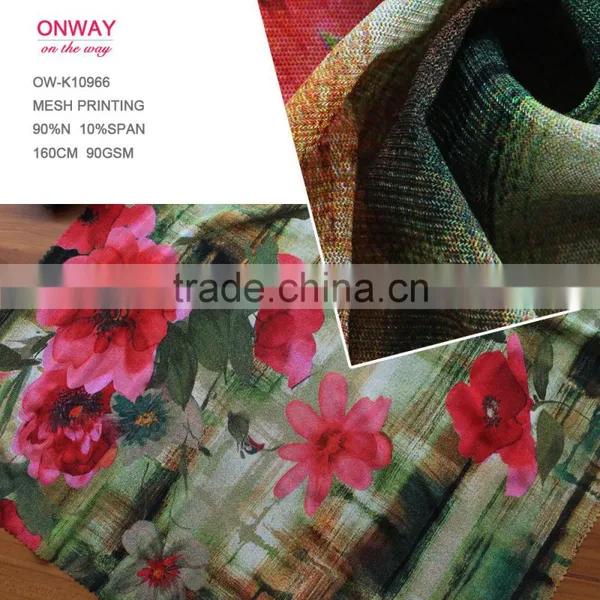 Latest Polyester Print Mesh Fabric
