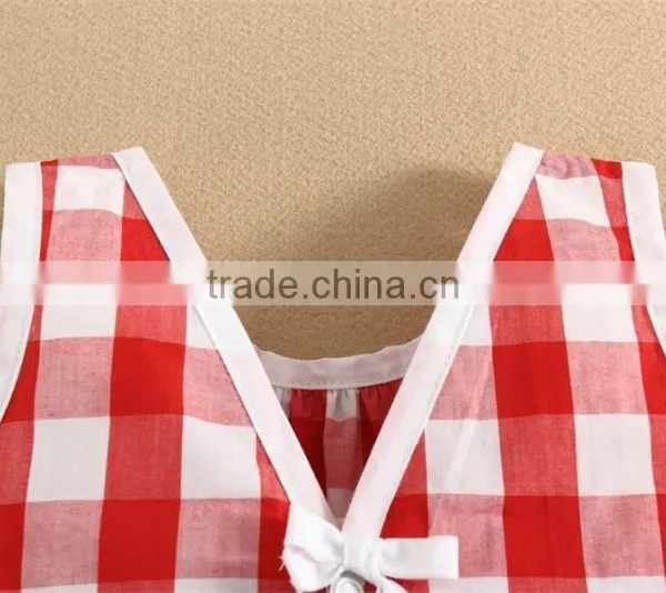 2015 Summer Design and Wholesale Sleeveless High Quality Baby Wear Lattics Pattern photo-2