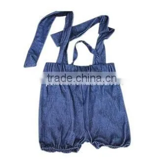 Boutique Blue Suspender Shorts Button Design Baby Boys Wearing Panties photo-3