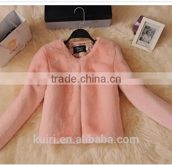 Winter Woman Fur Coat Girl Rabbit Fur Solid Brand Specials Short Jacket Rabbit Fur Coat photo-2