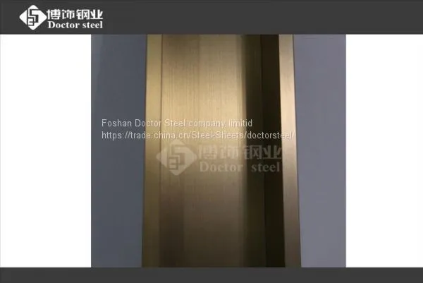Hairline Rose Golden Stainless Steel Sheet 304,stainless Steel Plate PVD photo-2