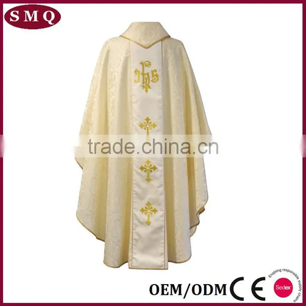 Wholesale Gold Cross Embroidery Clergy Chasuble photo-2