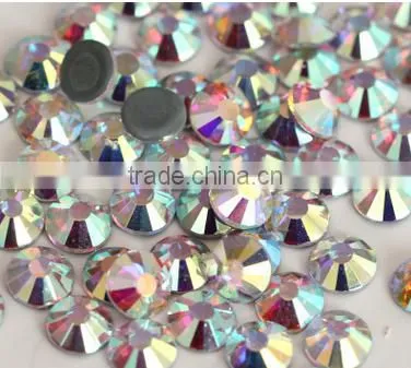 Crystal AB Rhinestone Ss6,ss8,ss10,ss12,ss16 ,ss20 Flat Back Hot Fix Rhinestones photo-5