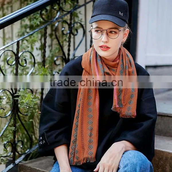 New Women Fashion Jacquard Scarf Lady Soft Winter Autumn Ethnic Scarves Shawl photo-6