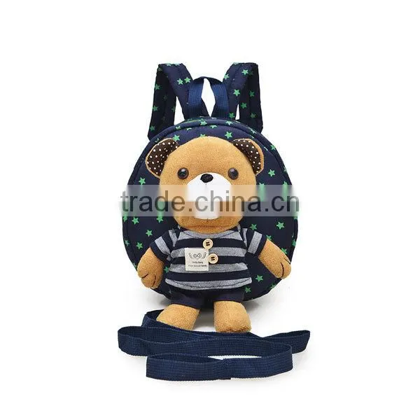 Cartoon Plush Children Girl School Bag With Safe Harness photo-3