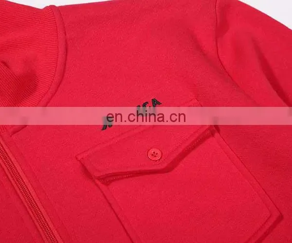 Sportswear Manufacturer 100% Cotton Red Sports Suit Cover photo-3