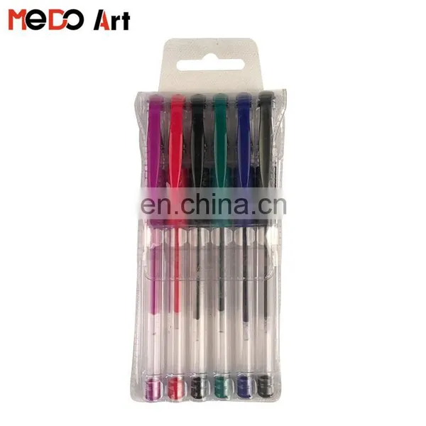 Fineliner Wholesale Custom Gel Pen Set 6 With PVC Bag Package photo-4