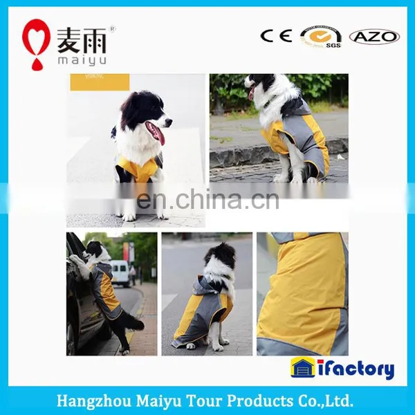 High Quality Safety Pvc Dog Rain Coat With Reflective Tape photo-2