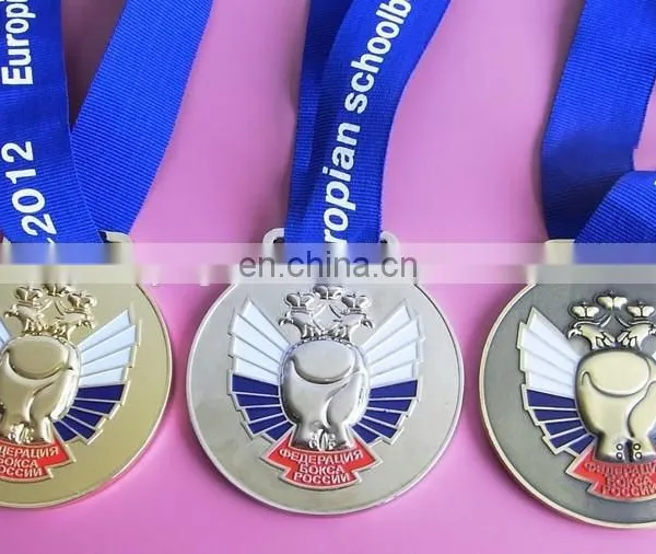 Cheap Wholesale Zinc Alloy Custom Award Medal With Ribbon Factory Direct Made Quality Bronze Profession Medal Award Supplier photo-5