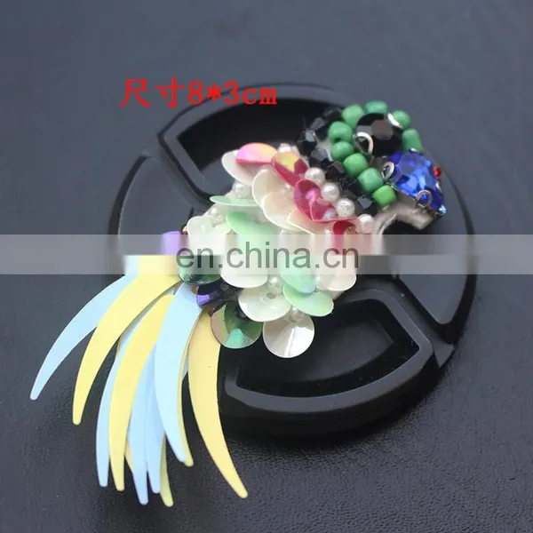 Handmade Bird Sequin Beaded Patches photo-4