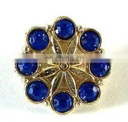 2013 fashion metal sparkly rhinestone flower button