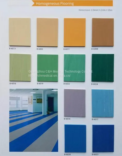 Hopsital 2.0mm Thickness Homogeneous PVC Flooring Rolls photo-2