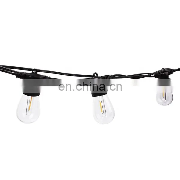 Waterproof Outdoor String Light 48FT S14 LED Bulbs E26 E27 for Holiday Garden Patio Christmas Use Fairy String Light photo-2
