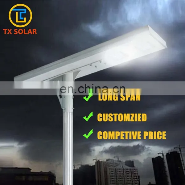 TIANXIANG High Brightness no Need to Use a Cable SMD 3030 Chips Waterproof Solar Street Light All in One 40w photo-7