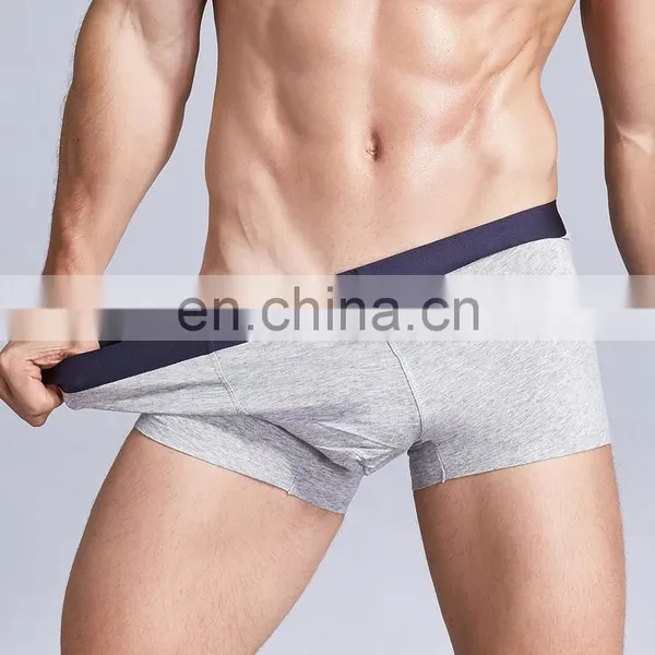 Men's Underwear Boxer Briefs No Ride-up Cotton Mid-waist Seamless Underwear Men photo-6