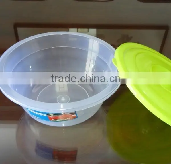 3.8L Round Plastic Food Storage Container, Salad Bowl With Lid, Storage Box photo-2
