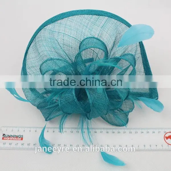 Wholesale Fashionable Hair Accessories Sinamay Fascinator With Feather photo-3
