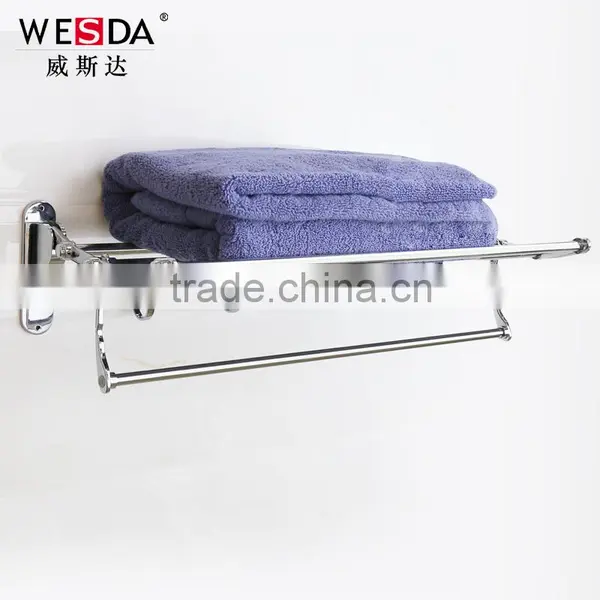 Wesda 90 Degree Rotation Hotel Bathroom Tmetal Towel Shelf Wall Hook 133 photo-3