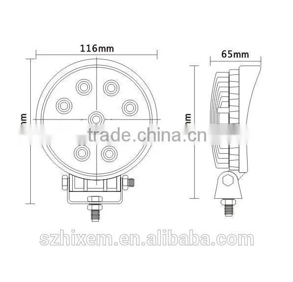 27w Round Led Work Light Offroad Driving Led Light IP67 photo-2