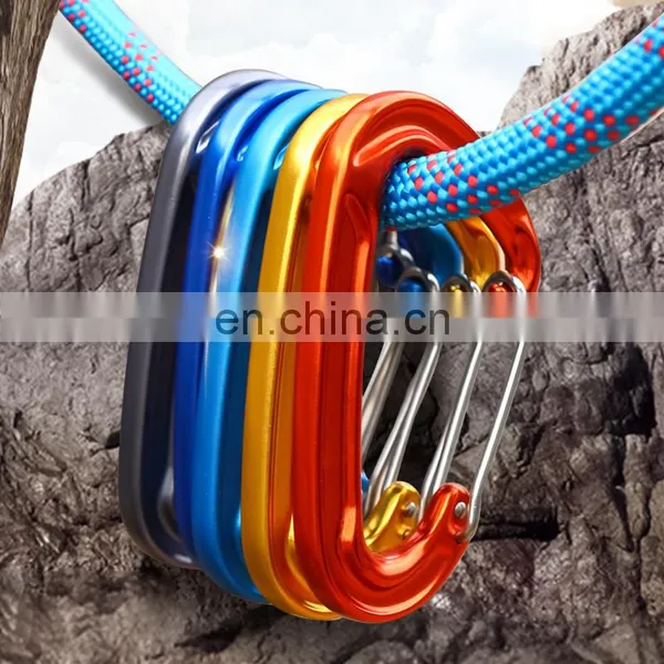 JRSGS Customized 22KN Carabiner Outdoor Activity Hooks Hammock Carabiner Clip Aluminum Wire Gate Snap Hook S7102S photo-2