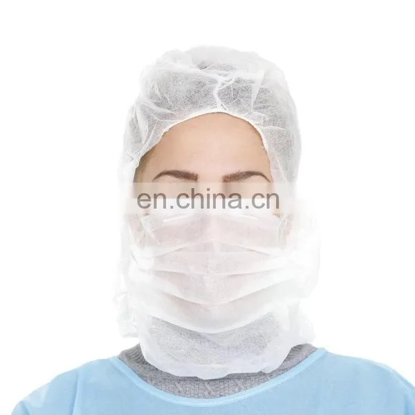 Manufacturer Disposable PP Astronaut Caps Non Woven Hairnet Cap Hood Cover Non-woven PP Hood Balaclava Face Cover photo-2