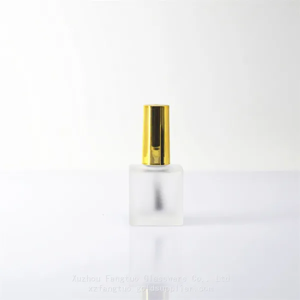 Frosted Glass Nail Polish Bottle Round Bottles Cap With Brush Factory Wholesale Empty Nail Enamel Packing Bottles