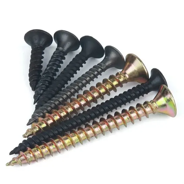 Precio al por mayor de tornillos para tableros de pared de rosca gruesa para la instalación de techos, disponibles en todos los tamaños de 13 mm a 100 mm. Alta dureza y penetración rápida