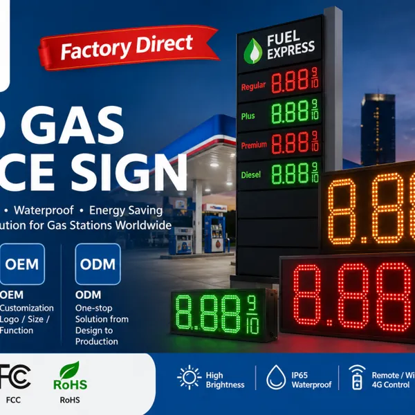 Digital Gas Station LED Display
