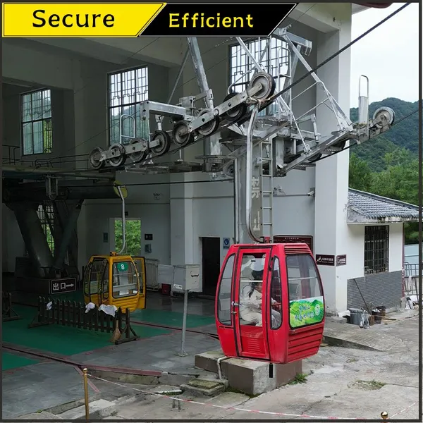 Daqin Overhead Passenger Fixed Grip Chairlift Ropeway-Steel Outdoor 1600 Passengers/Hour 5-10 Passengers Efficient Cableway photo-4