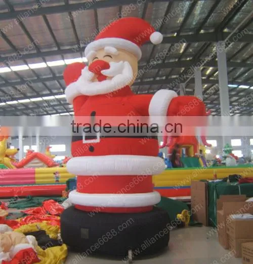 Carefree Santa Claus Front Door Deco Inflatable Sliding Christmas Man With Presents photo-6