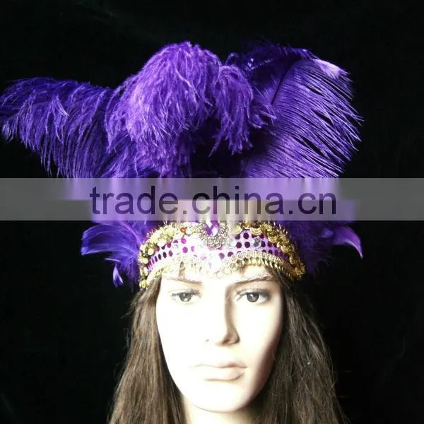 Carnival Indian Headdress With Purple Feather photo-3