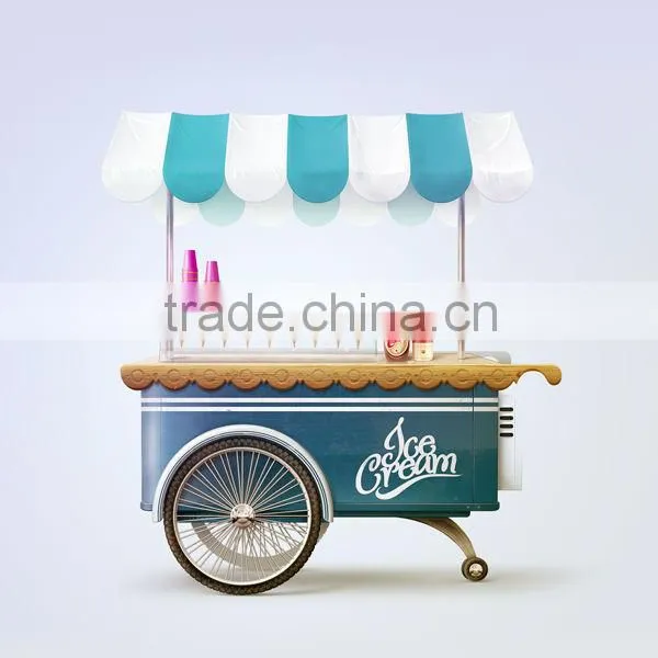 Food Cart of Beef Balls in Curry Sauce /food Truck/wine Serving Cart