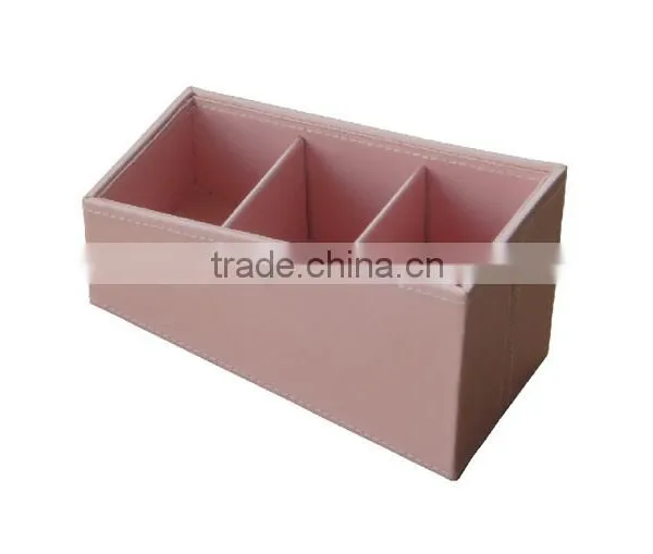 Pu Faux Leather Storage Holder , Remote Control Desk Organiser for Cosmetic Holder for Home and Office ,hotel in Daily Needs photo-6