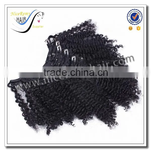 Wholesale Clip in Hair Extension Deep Wave Virgin Indian Hair Clip in Hair Extensions for Black Women photo-2