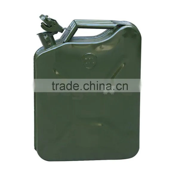 5 Gallon 20L Jerry Can Gasoline Fuel Can Steel Gas Tank Emergency Backup Green photo-3