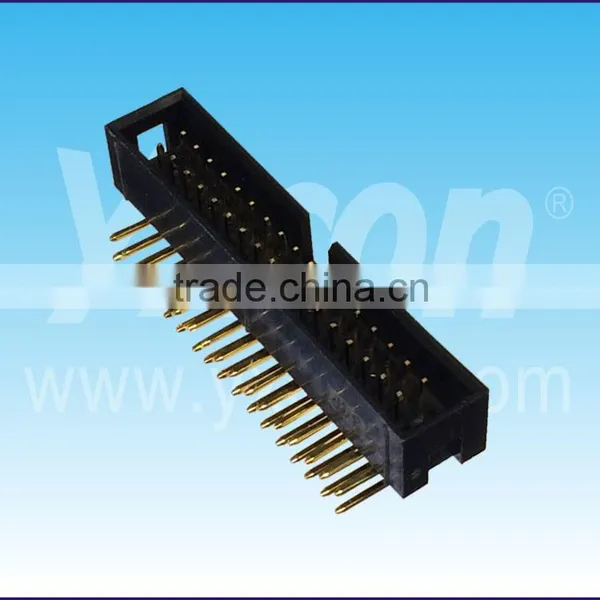 Dongguan Factory Price 2.54mm Pitch Fine Quality Dual Row Right Angle Box Header Connector photo-6