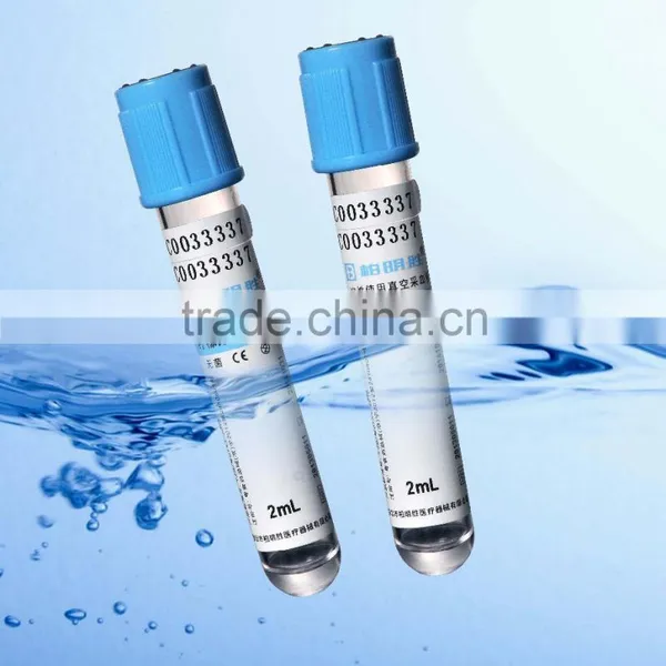 0.109mol/L Sodium Citrate Vacuum Blood Collection PT Tubes