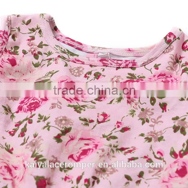 Wholesale Newborn Baby Romper Flower Cotton Open Crotch Bodysuit Infant Clothing photo-3