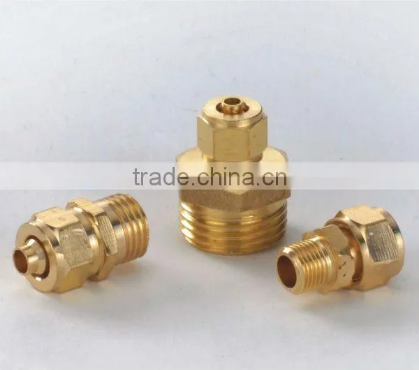 brass hexagonal coupling for pneumatic