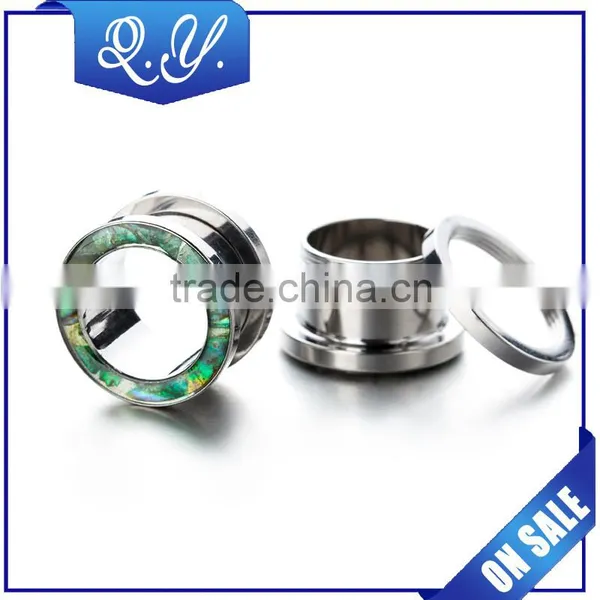 China Ear Plug Suppliers Crystal Jeweled Ear Stretcher 14K Gold Ear Plug photo-4