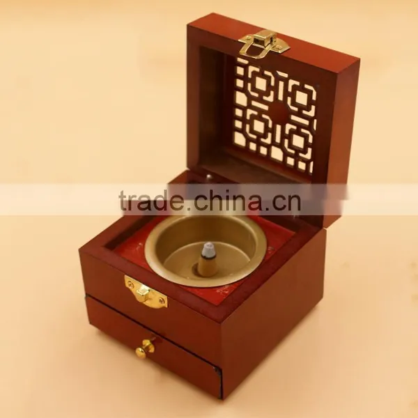 2016 High Quality Wood Square Fragrance Box,red Wood Material Fragrance Box