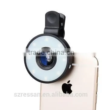 Universal Clip-On Selfie LED Light With Colored Filters And Camera Lens Kit For Smart Phones Tablets photo-4
