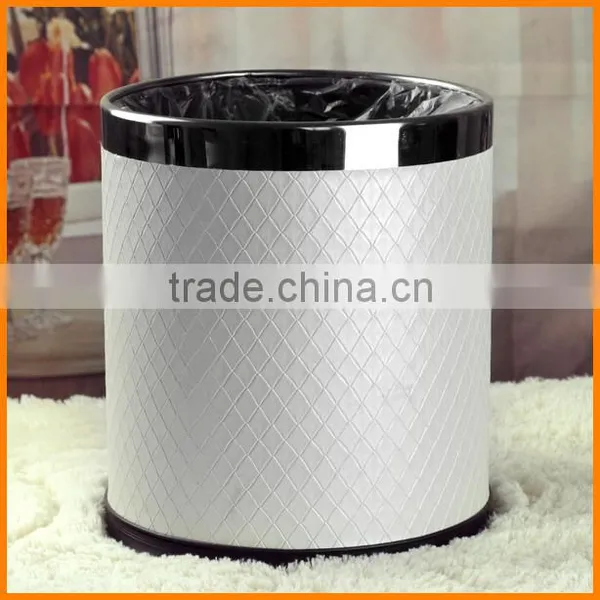 Creative Leather Cover Household Trash Without Double Bedroom Amenity Continental Trash 10L Free Shipping photo-4