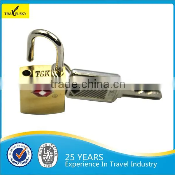 Travelsky 13401 Solid Color Brass TSA Lock Fashion Brass TSA Travel Lock With 2 Keys photo-3