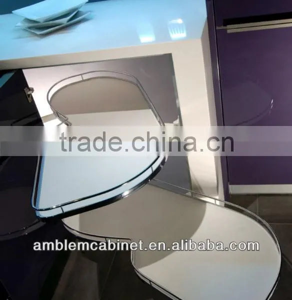2014 New High Gloss Purple Lacquer Kitchen Cabinet photo-3