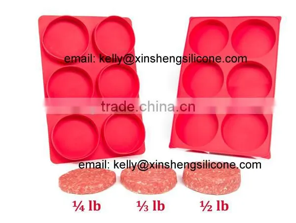 6 in 1 Silicone Burger Press Patty Maker. Silicone Freezer Container Tray photo-4