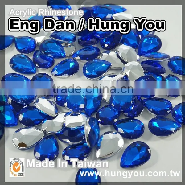 Hot Sales 18x25mm Drop Shaped Point Back Rhinestone For Shoe photo-2
