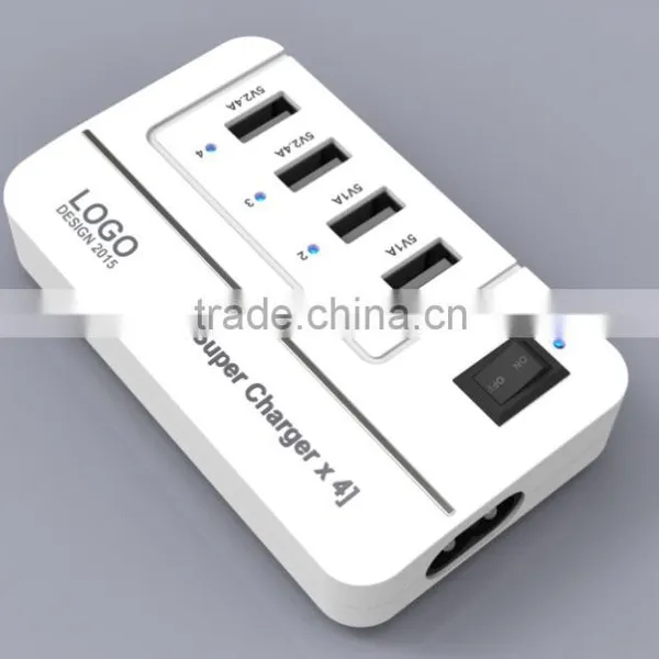 2015 NEW 20W 5V4A 4 Ports High Speed Desktop ForSmartphones, Tablets and Many Other Devices USB Charger With Power IQ Technology photo-3