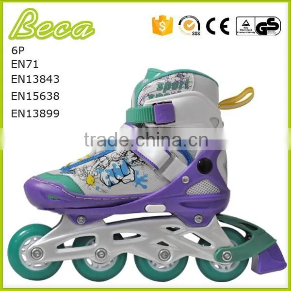 Wholesale Adjustable Purple Cartoon Girls Stitching Cap Flashing Roller Skate Quality Choice photo-2