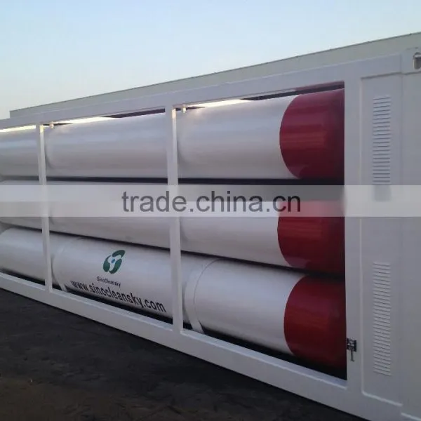 ISO11120 40feet OD559mm 12tubes CNG Jumbo Tube Skid photo-6